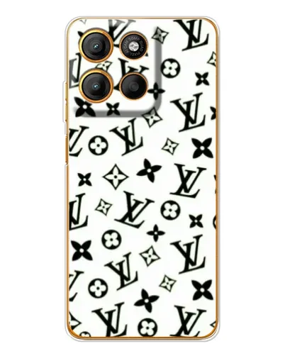 Чехол для Motorola Moto G15 Power с картинкой «Монохромный хаос LV»