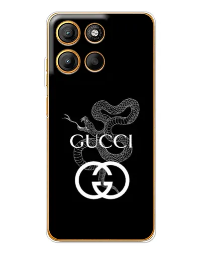 Чехол для Motorola Moto G15 Power с картинкой «Gucci — серебряная змея» Чехол для Motorola Moto G15 Power с картинкой «Gucci — серебряная змея»