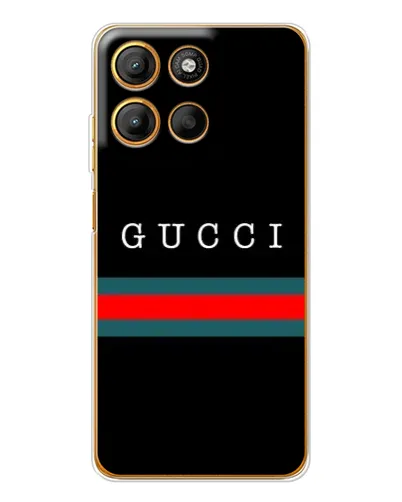 Чехол для Motorola Moto G15 Power с картинкой «Gucci — красный пояс» Чехол для Motorola Moto G15 Power с картинкой «Gucci — красный пояс»