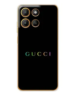Чехол для Motorola Moto G15 Power с картинкой «Gucci — неоновый минимализм»