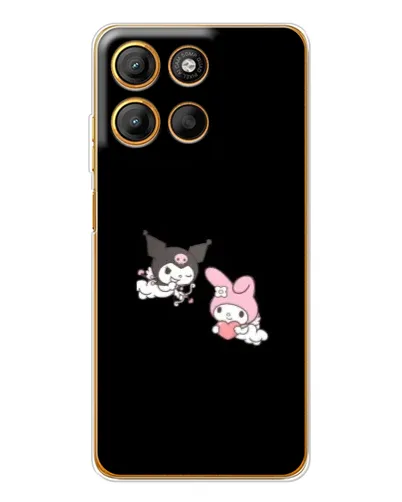 Чехол для Motorola Moto G15 Power с картинкой «My Melody и Kuromi»
