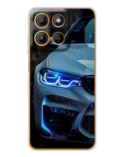 Чехол для Motorola Moto G15 Power с картинкой «Взгляд BMW с синими фарами» Чехол для Motorola Moto G15 Power с картинкой «Взгляд BMW с синими фарами»