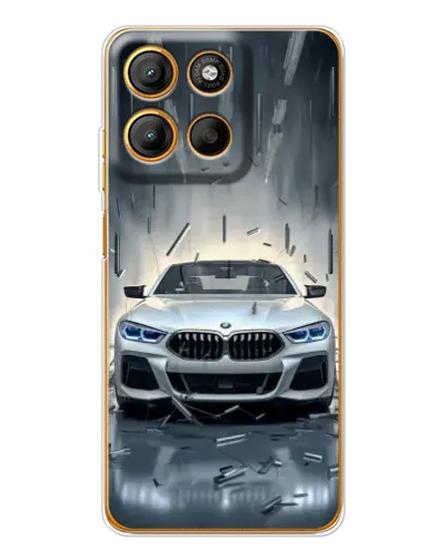 Чехол для Motorola Moto G15 Power с картинкой «BMW в свете фар»
