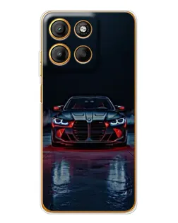 Чехол для Motorola Moto G15 Power с картинкой «BMW на мокрой дороге»