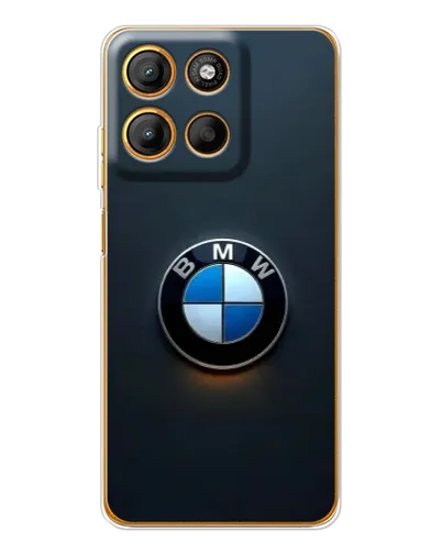 Чехол для Motorola Moto G15 Power с картинкой «Логотип BMW — минимализм»