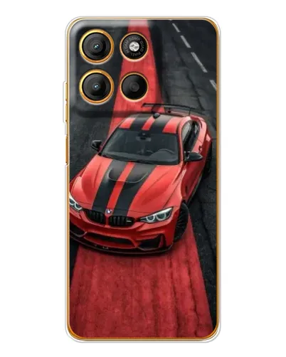 Чехол для Motorola Moto G15 Power с картинкой «BMW на красной дорожке»