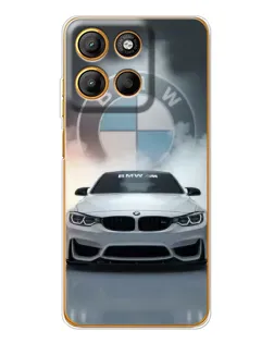 Чехол для Motorola Moto G15 Power с картинкой «BMW в белом дыму»