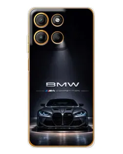 Чехол для Motorola Moto G15 Power с картинкой «BMW сквозь ночной город»