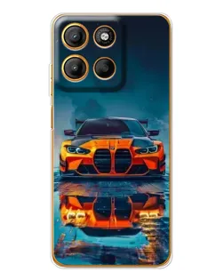 Чехол для Motorola Moto G15 Power с картинкой «BMW — золотая эмблема»