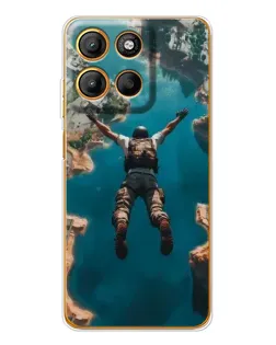 Чехол для Motorola Moto G15 Power с картинкой «PUBG — свободное падение»