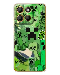 Чехол для Motorola Moto G15 Power с картинкой «Криперы Minecraft» Чехол для Motorola Moto G15 Power с картинкой «Криперы Minecraft»