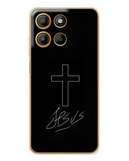 Чохол для Motorola Moto G15 Power з картинкою «Графічний хрест Jesus»