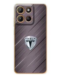 Чохол для Motorola Moto G15 Power з картинкою «Металева текстура Tesla»