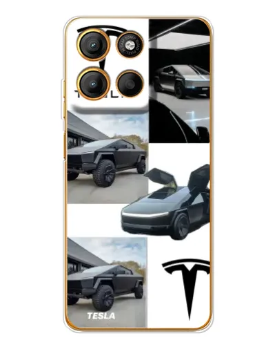 Чохол для Motorola Moto G15 Power з картинкою «Колаж Cybertruck Tesla» Чохол для Motorola Moto G15 Power з картинкою «Колаж Cybertruck Tesla»