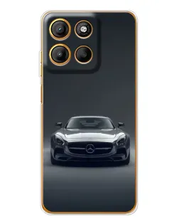 Чехол для Motorola Moto G15 Power с картинкой «Mercedes на черном»