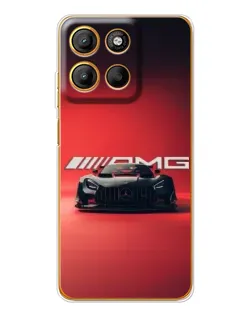 Чехол для Motorola Moto G15 Power с картинкой «Mercedes AMG — красная линия»