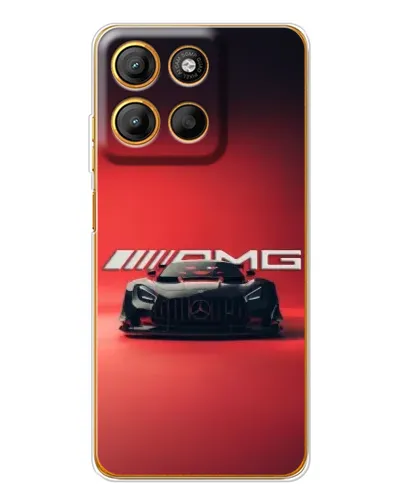 Чехол для Motorola Moto G15 Power с картинкой «Mercedes AMG — красная линия»