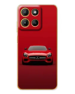 Чехол для Motorola Moto G15 Power с картинкой «Красный Mercedes AMG»