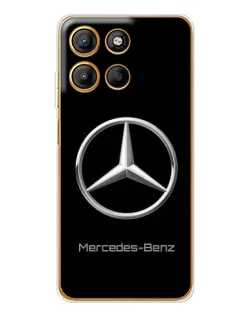 Чехол для Motorola Moto G15 Power с картинкой «Mercedes Silver Logo»