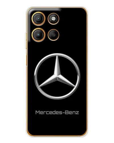 Чехол для Motorola Moto G15 Power с картинкой «Mercedes Silver Logo»