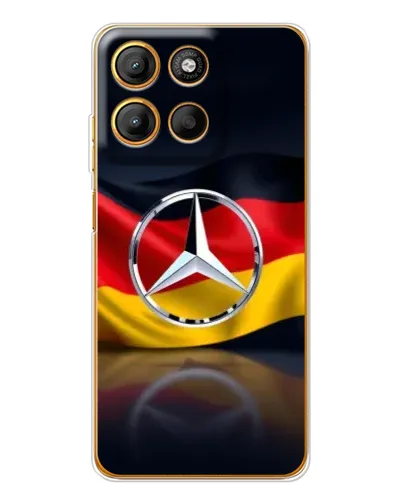 Чехол для Motorola Moto G15 Power с картинкой «Mercedes — флаг Германии»