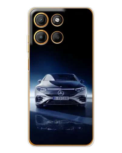 Чехол для Motorola Moto G15 Power с картинкой «Ночной Mercedes EQ»