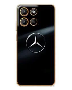 Чехол для Motorola Moto G15 Power с картинкой «Mercedes на металле»