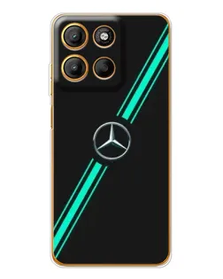Чехол для Motorola Moto G15 Power с картинкой «Спортивные линии Mercedes»