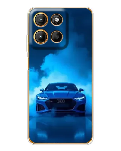 Чехол для Motorola Moto G15 Power с картинкой «Audi — голубая энергия»
