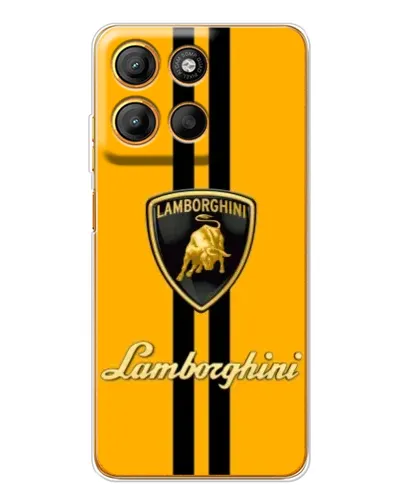 Чехол для Motorola Moto G15 Power с картинкой «Lamborghini Stripe желтый»