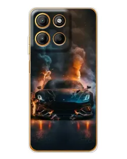Чехол для Motorola Moto G15 Power с картинкой «Lamborghini дымная эстетика»