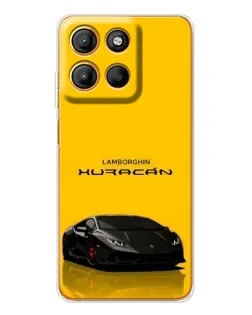 Чехол для Motorola Moto G15 Power с картинкой «Lamborghini Huracan черный»
