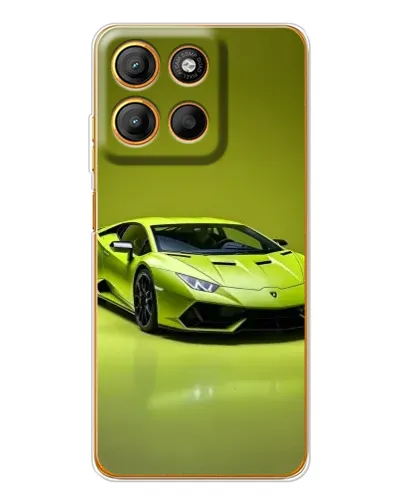 Чехол для Motorola Moto G15 Power с картинкой «Салатовый Lamborghini Huracan»