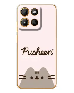 Чохол для Motorola Moto G15 Power з картинкою «Pusheen логотип»