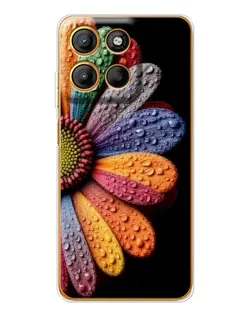 Чехол для Motorola Moto G15 Power с картинкой «Радужный цветок»