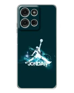 Чехол для Motorola Moto G15 с картинкой «Jordan Blue Fire»
