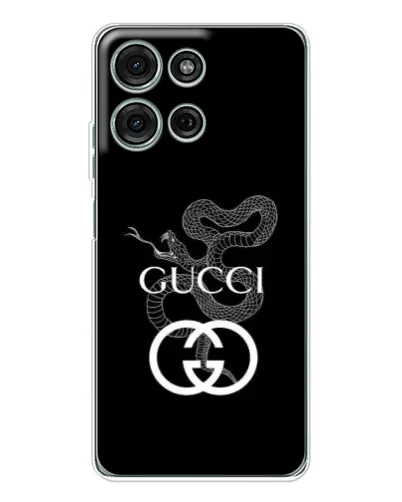 Чехол для Motorola Moto G15 с картинкой «Gucci — серебряная змея» Чехол для Motorola Moto G15 с картинкой «Gucci — серебряная змея»