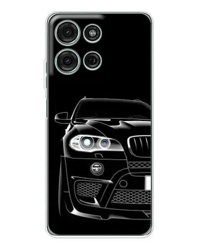 Чехол для Motorola Moto G15 с картинкой «Темный силуэт BMW»