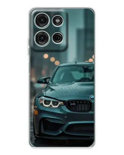 Чехол для Motorola Moto G15 с картинкой «BMW в огнях города»
