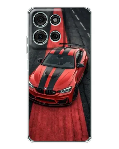 Чехол для Motorola Moto G15 с картинкой «BMW на красной дорожке»