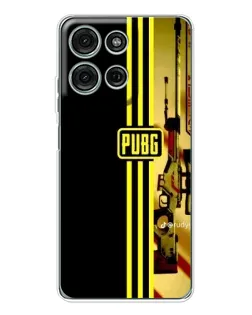 Чехол для Motorola Moto G15 с картинкой «PUBG — камуфляжный шлем»