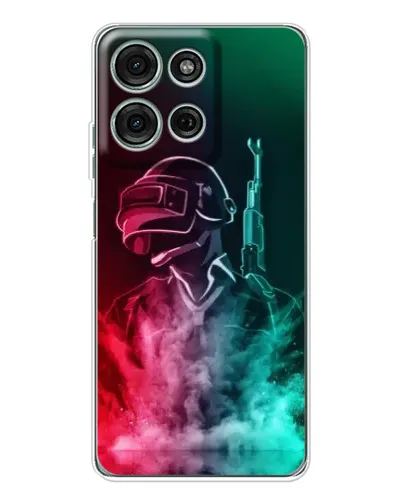Чехол для Motorola Moto G15 с картинкой «PUBG — огненный воин» Чехол для Motorola Moto G15 с картинкой «PUBG — огненный воин»