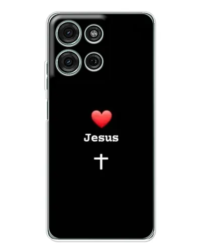 Чехол для Motorola Moto G15 с картинкой «Сердце - Jesus» Чехол для Motorola Moto G15 с картинкой «Сердце - Jesus»
