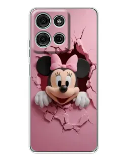 Чехол для Motorola Moto G15 с картинкой «Минни сквозь стену»