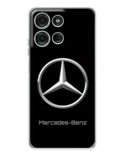 Чехол для Motorola Moto G15 с картинкой «Mercedes Silver Logo»