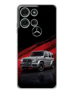 Чехол для Motorola Moto G15 с картинкой «Mercedes G-Class красный»