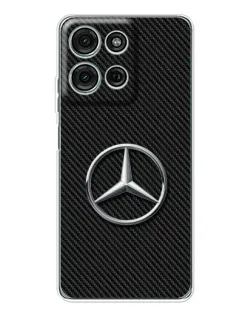 Чехол для Motorola Moto G15 с картинкой «Карбоновый Mercedes стиль»