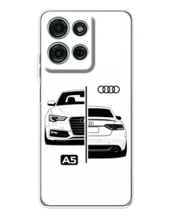 Чехол для Motorola Moto G15 с картинкой «Audi — контрастный дизайн»