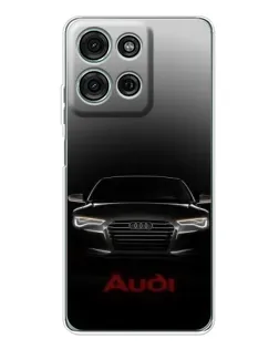 Чехол для Motorola Moto G15 с картинкой «Audi — градиентный контур»