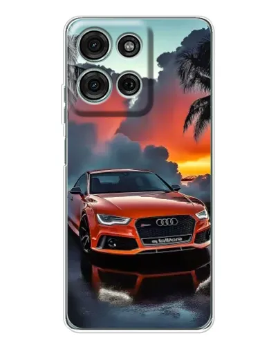 Чехол для Motorola Moto G15 с картинкой «Audi — закат»